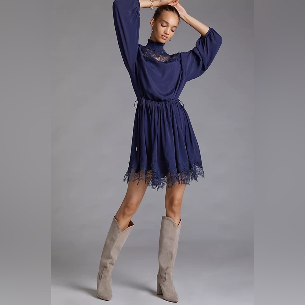 Magali Pascal Silky Lace Mini Dress